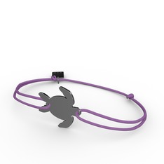 Kaplumbağa Bileklik - 925 ayar siyah rodyum kaplama gümüş bileklik #17kbmgv