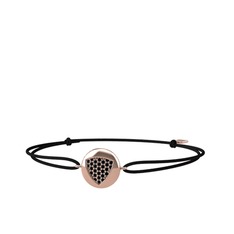 Siyah zirkon 925 ayar rose altın kaplama gümüş bileklik