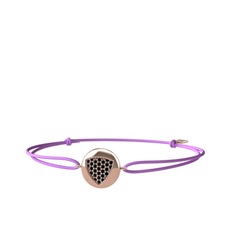 Siyah zirkon 8 ayar rose altın bileklik