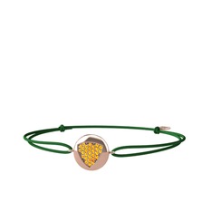 Lida Kraliyet Bileklik - Sitrin 925 ayar rose altın kaplama gümüş bileklik #1f1kc5u