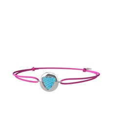 Lida Kraliyet Bileklik - Akuamarin 8 ayar beyaz altın bileklik #1lgi23a