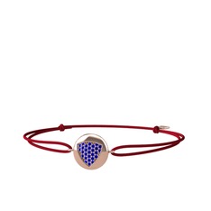 Lab safir 925 ayar rose altın kaplama gümüş bileklik