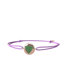 Yeşil kuvars 8 ayar rose altın bileklik