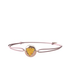 Lida Kraliyet Bileklik - Sitrin 14 ayar rose altın bileklik #1wga6ch
