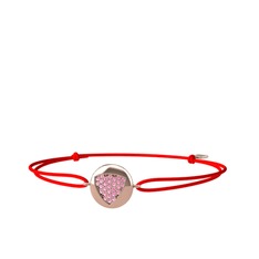 Lida Kraliyet Bileklik - Pembe kuvars 18 ayar rose altın bileklik #5i18kw