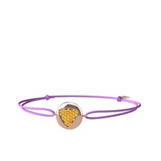 Lida Kraliyet Bileklik - Sitrin 18 ayar rose altın bileklik #5ie8xs