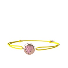 Lida Kraliyet Bileklik - Pembe kuvars 14 ayar rose altın bileklik #682yfj