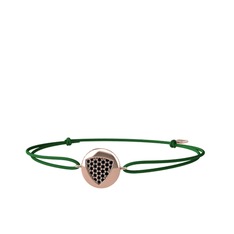 Siyah zirkon 18 ayar rose altın bileklik