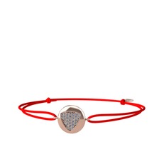 Pırlanta 925 ayar rose altın kaplama gümüş bileklik (0.2464 karat)