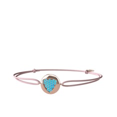 Lida Kraliyet Bileklik - Akuamarin 925 ayar rose altın kaplama gümüş bileklik #lbpug2