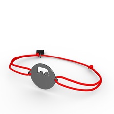 Fil Bileklik - 925 ayar siyah rodyum kaplama gümüş bileklik #1bhvsgs