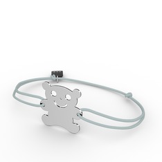 Teddy Bear Bilezik - 8 ayar beyaz altın bileklik #kyf5w7