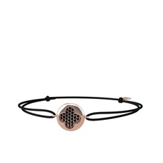 Siyah zirkon 18 ayar rose altın bileklik