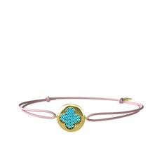 Lida Yonca Bileklik - Akuamarin 18 ayar altın bileklik #1aytp0i