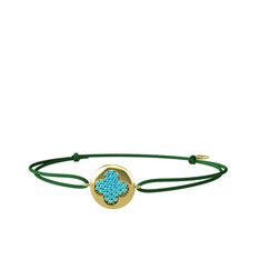 Lida Yonca Bileklik - Akuamarin 8 ayar altın bileklik #1clx7tv