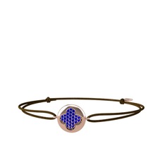 Lida Yonca Bileklik - Lab safir 925 ayar rose altın kaplama gümüş bileklik #1dc06nr