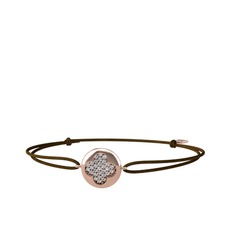 Lida Yonca Bileklik - Beyaz zirkon 8 ayar rose altın bileklik #1xoyyky