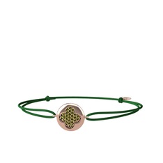 Peridot 925 ayar rose altın kaplama gümüş bileklik