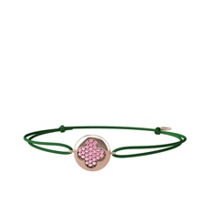 Lida Yonca Bileklik - Pembe kuvars 8 ayar rose altın bileklik #5ls2sl