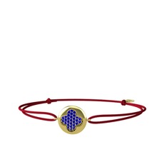 Lab safir 14 ayar altın bileklik