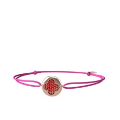 Lida Yonca Bileklik - Garnet 14 ayar rose altın bileklik #g8eq0m