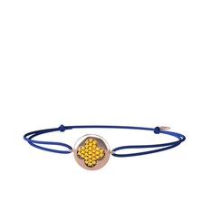 Lida Yonca Bileklik - Sitrin 925 ayar rose altın kaplama gümüş bileklik #ijfr7t