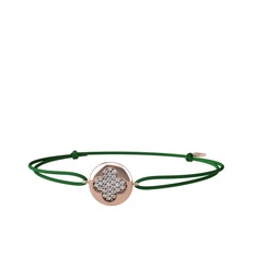 Lida Yonca Bileklik - Beyaz zirkon 8 ayar rose altın bileklik #iw4y01