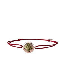 Lida Yonca Bileklik - Peridot 925 ayar rose altın kaplama gümüş bileklik #mhzpp5