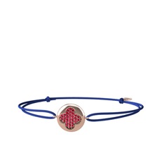 Lida Yonca Bileklik - Rodolit garnet 8 ayar rose altın bileklik #ovd585
