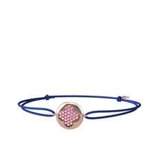 Pembe kuvars 8 ayar rose altın bileklik