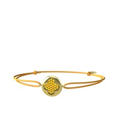 Lida Yonca Bileklik - Sitrin 925 ayar altın kaplama gümüş bileklik #qkw9ac