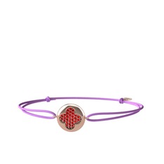 Lida Yonca Bileklik - Garnet 925 ayar rose altın kaplama gümüş bileklik #r1vxk6