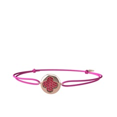 Lida Yonca Bileklik - Rodolit garnet 14 ayar rose altın bileklik #u8f06g