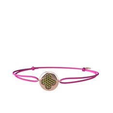 Peridot 14 ayar rose altın bileklik