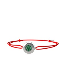 Lida Altıgen Bileklik - Yeşil kuvars 14 ayar beyaz altın bileklik #1151d3m