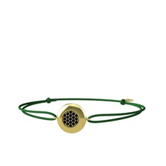 Lida Altıgen Bileklik - Siyah zirkon 18 ayar altın bileklik #143m1r1