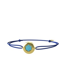 Lida Altıgen Bileklik - Akuamarin 18 ayar altın bileklik #15jbv6b