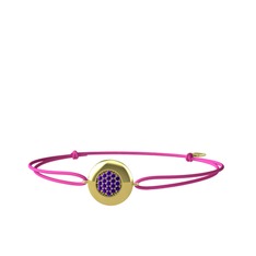 Lida Altıgen Bileklik - Ametist 14 ayar altın bileklik #1ami2jh