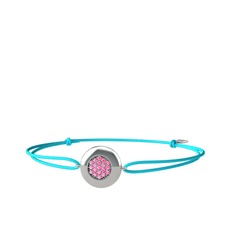 Lida Altıgen Bileklik - Pembe kuvars 925 ayar gümüş bileklik #1bh38h1