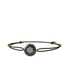 Lida Altıgen Bileklik - Swarovski 925 ayar siyah rodyum kaplama gümüş bileklik #1bkcz35