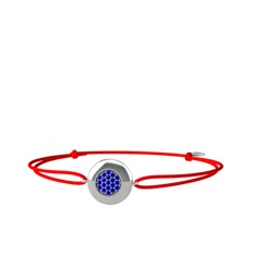 Lab safir 18 ayar beyaz altın bileklik