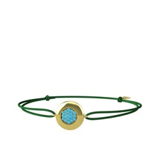 Lida Altıgen Bileklik - Akuamarin 925 ayar altın kaplama gümüş bileklik #1kpyx0v