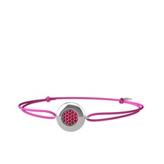 Lida Altıgen Bileklik - Rodolit garnet 18 ayar beyaz altın bileklik #1nfkj7k