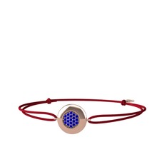 Lab safir 925 ayar rose altın kaplama gümüş bileklik