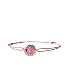 Pembe kuvars 8 ayar rose altın bileklik