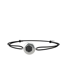 Lida Altıgen Bileklik - Siyah zirkon 14 ayar beyaz altın bileklik #1tf54jk