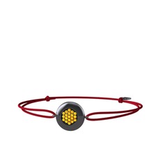 Lida Altıgen Bileklik - Sitrin 925 ayar siyah rodyum kaplama gümüş bileklik #1uo5zu8