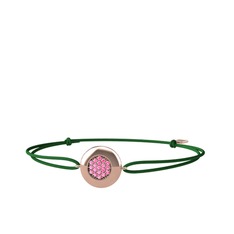 Pembe kuvars 14 ayar rose altın bileklik