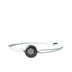 Lida Altıgen Bileklik - Swarovski 925 ayar siyah rodyum kaplama gümüş bileklik #1ygvion