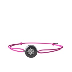 Lida Altıgen Bileklik - Swarovski 925 ayar siyah rodyum kaplama gümüş bileklik #3460k2